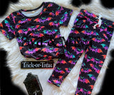 2 left! 6/7 & 7/8yr ~ Adults & Kids Gender Neutral Pocket Joggers ~ Neon Bats