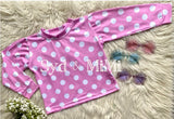 1 left! 4/5T Pullover Top ~ Pink Polka Dots