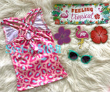 Crossback Racer Top ~ Summer Cheetah