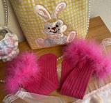 Faux Fur Trim Socks (Wide Ribbed) ~ Please Read Description