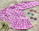 1 left! 4/5T Pullover Top ~ Pink Polka Dots