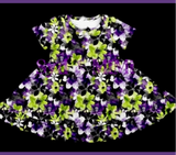 Twirl Dress ~ Green Floral