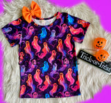 Kids & Adults Gender Neutral Tops ~ Neon Ghosts