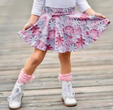 Twirl Skort ~ Faux Embroidered Snowflakes