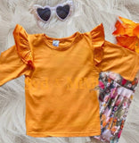 Flutter Sleeve Top ~ Orange