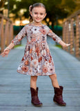 2 left 2T & 3T ~ Pocket Dress ~ Gray Floral