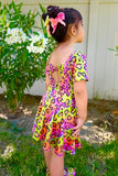 Leotard ~ S/S Cap Sleeve Bowback ~ Wild Cheetah
