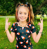 Bowback Top ~ Candy Corn