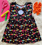 1 left! 4T ~ Bowback  Dress ~ Neon Pencils