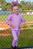1 left! 4/5T Pullover Top ~ Pink Polka Dots