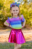 2 sizes left! 3T & 4T ~ Twirl Skort ~ Metallic Hot Pink