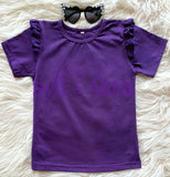 Ruffle Sleeve Top ~ Purple