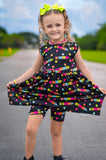1 left! 4T ~ Bowback  Dress ~ Neon Pencils
