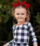 1 left! 3/4yr ~ L/S Cap Sleeve Top ~ Buffalo Plaid