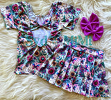 Twirl Skort ~ Floral Butterflies