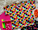 Pullover Top ~ Neon Chex (BTS Coordinate)