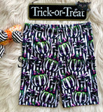 1 left! 5/6yr ~ Bike Shorts ~ Striped Pumpkins