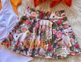 Twirl Skort ~ Faux Embroidered Bunnies