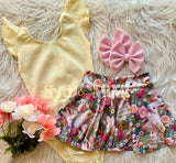 Twirl Skort ~ Faux Embroidered Bunnies