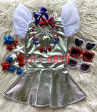 1 left! 2T ~ Twirl Skort ~ Metallic Silver