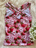 1 left! 3/4yr ~ Crossback Racer Top ~ Berry Patch