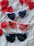 Sunnies ~ Abstract Hearts with Pearls