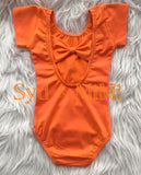 2 left! 12/24mo & 3/4yr ~ Leotard ~ S/S Cap Sleeve Bowback ~ Orange