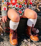 Ribbed Knee Highs ~ 4 Sizes & 16 Colors