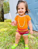 2 left! 12/24mo & 3/4yr ~ Leotard ~ S/S Cap Sleeve Bowback ~ Orange