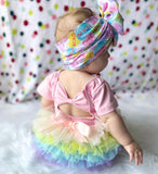 2 left! 4/5 & 5/6yr ~ Leotard ~ S/S Cap Sleeve Bowback-Pastel Pink