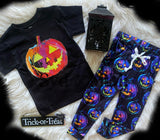 1 left! Adult XL ~ Adults & Kids Gender Neutral Joggers ~ Neon Pumpkins