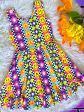 2 left! 5/6 & 6/7yr ~ Tank Dress ~ Checkered Smileys