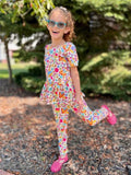 Peplum Set ~ Retro Shrooms & Rainbows
