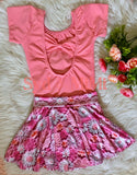 Leotard ~ S/S Cap Sleeve Bowback ~ Coral