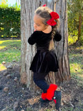 Twirl Skort ~  Black Velvet