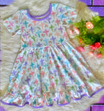 Twirl Dress ~ Watercolor Crosses
