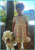 1 left! Size 6/7yr ~ Twirl Dress ~ Retro Shrooms & Rainbows
