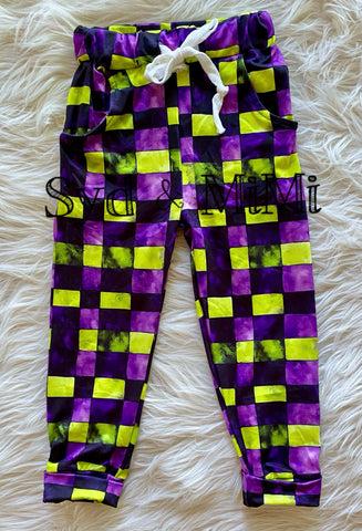 Gender Neutral Pocket Joggers ~ Strange & Unusual Plaid