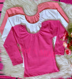 L/S Cap Sleeve Top ~ Hot Pink