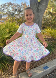 Twirl Dress ~ Watercolor Crosses