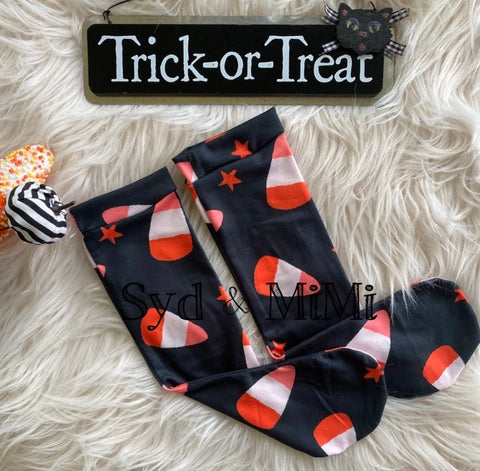 Boot Socks ~ Candy Corn