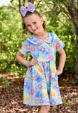 Pocket Dress ~ Watercolor Daisies