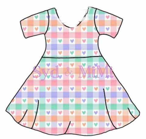 Coming Soon! Twirl Dress ~ Checkered Hearts