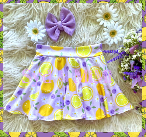 Drops 5/9 ~ Twirl Skort ~ Lemons & Blueberries 🍋🫐