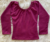 1 size left! 2/3yr ~ L/S Cap Sleeve Top ~ Burgandy