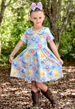 Pocket Dress ~ Watercolor Daisies