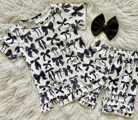 Ruffle Shorts Set ~ Coquette Bows