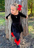 Twirl Skort ~  Black Velvet