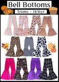 ‼️PREORDER‼️ Bell Bottoms ~ PLEASE LEAVE YOUR CHOICE OF PRINT OR COLOR IN THE NOTES SECTION AT CHECKOUT