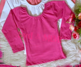 L/S Cap Sleeve Top ~ Hot Pink